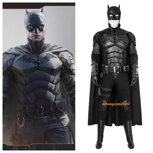 2022 The Batman Kostüm Halloween Cosplay Herren Anzug Bruce Wayne Outfit Maske Set - Bild 1 von 20