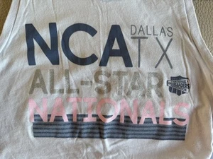 Camiseta sin mangas Varsity All Star Cheerleading NCA talla S azul rosa - Imagen 1 de 3