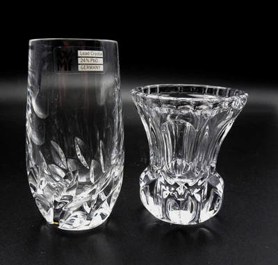 2 kleine Vase - Kristall / Glas  - WMF u.a. - ca. 8,5 und 6 cm (97) - Bild 1 von 2