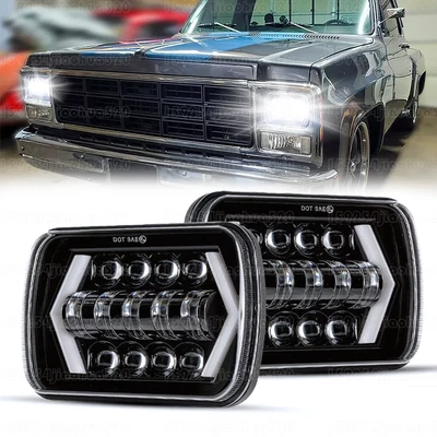 Par para 82-93 Chevy S10 Blazer GMC S15 7X6" Proyector Faros LED haz alto y bajo Foto 1 de 4