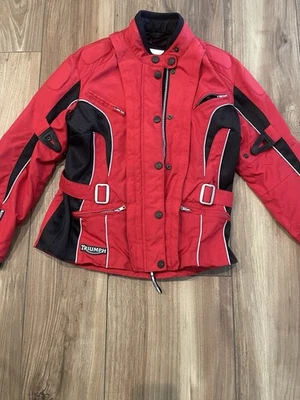 Vintage Womens Triumph Motorcycle Gore-Tex Armored Riding Racing Jacket Size M - Image 1 of 4