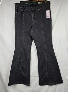 Wild Fable Women's Black Jeans Flare Leg Bell Bottom Sz 17 Y2k Hippie Boho - Picture 1 of 6