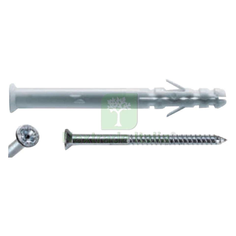 100PZ TASSELLO NYLON C8A80VT 8 X 80 VITE 5,5 X 85: - Immagine 1 di 1