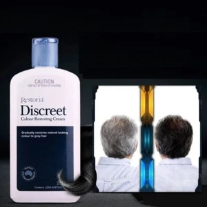 250ml Restoria Discreet Hair Restoring Cream Colour, Grey Hair Covering Cream - Picture 1 of 10