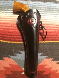 FITS Remington 1858 Colt 1860 Army Revolver 8" Western Leather Holster w US Dark - Picture 1 of 7