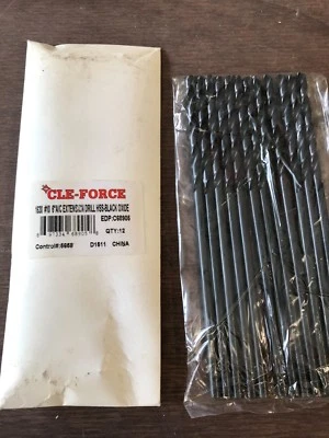 12ct Cleveland CLE-FORCE Aircraft 6" Extension Drill Bits C68905 #10, NOS - Image 1 of 3
