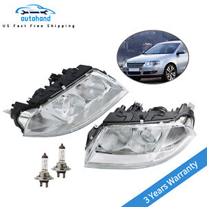 For Volkswagen Passat 2001-2003 2004 2005 Left and Right With Bulb Headlight Set