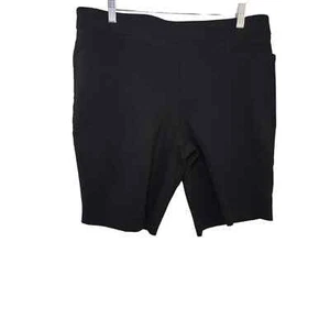 Time and Tru Kids Pull On Shorts Straight Leg Flat Front Pockets Black Large - Picture 1 of 5