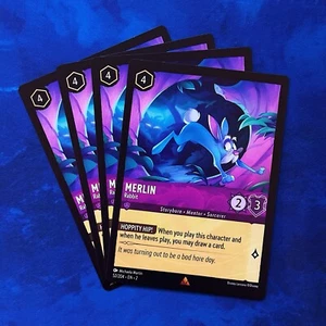 4x JUEGO de Conejo Merlín Lorcana Rise Of The Floodborn 52 Disney #52 052 Cuatro 4 - Imagen 1 de 3