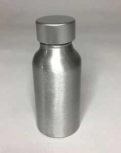 Empty 50ml Aluminium Boston Bottles + Smooth Matt Silver Screw On Cap ANY AMOUNT - Picture 1 of 1