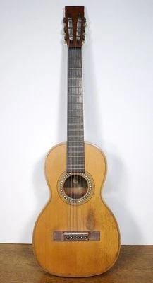 Guitarra de salón acústica de tapa plana rara antigua C. BRUNO NEW YORK. Hermoso! Foto 1 de 4