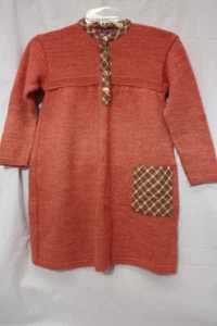 GRAZIELA BAYER Textilfaser Dralon Pink Sweater Dress/Top Young Girls S/M-B3 - Picture 1 of 7