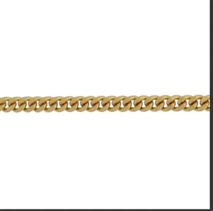 Solid Gold Curb Chain, 1.75MM 10K 14K 18K Solid Yellow Gold Curb Chain - Bild 1 von 4