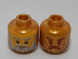 Lego Head Dual Sided Beard with Stylized Face / Realistic Face Pattern #17 - Picture 1 of 1