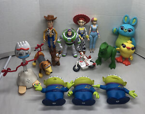 Lot of Disney Pixar Toy Story 4 Figures 14 Pieces Woody Buzz & More
