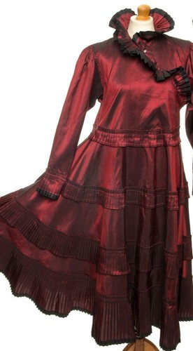 SPETTACOLARE ABITO VINTAGE KENZO PARIS TAFFETA IN SETA S PICCOLO IN PERFETTE CONDIZIONI