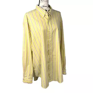Camicia Ralph Lauren vestibilità classica abbottonata vintage anni 80 righe pastello XXL preppy - Foto 1 di 15