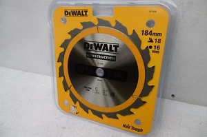 DeWALT DT1938 184MM X 16MM BORE 18T TCT CIRCULAR SAW BLADE - Picture 1 of 1