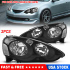 For 2002-2004 Acura Rsx Dc5 Headlights Bumper Head Lamps Black Clear Replacement