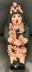 Native American Themed Storyteller Figurine with 20 children 5.5" tall - Picture 1 of 6