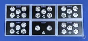 2017 S - 2022 S SILVER Proof Quarter Set - No Box/COA-6 Sets - Picture 1 of 1