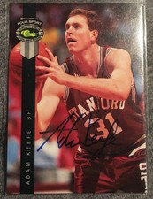 Adam Keefe Stanford Basketball Classic 4 Sport Autograph Rookie Card Warriors Rc