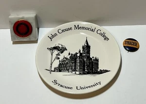 Vintage Syracuse University lot paperweight john crouse plate ncaa pin - Picture 1 of 11