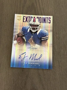 2013 Prestige Extra Points Purple Signatures /100 #231 EJ MANUEL Auto ROOKIE RC - Picture 1 of 3