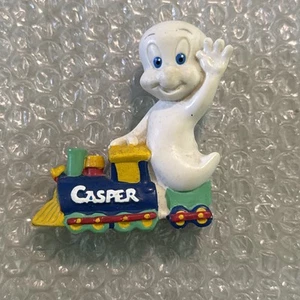 Vintage 1995 HARVEY Casper The Friendly Ghost Riding On Toy Train 3" PVC Figure - Picture 1 of 7