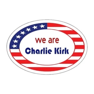 We Are Charlie Kirk Car Magnet Conservative Flag Turning Point USA Laminated - Bild 1 von 2