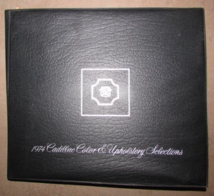 Cadillac 1974 selecciones de color y tapicería manual de distribuidor de libros de vendedor - Imagen 1 de 2