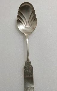 Antique 1880 Pairpointe Manufacturing Co Silverplated Serving Spoon/ Monogram - Picture 1 of 7