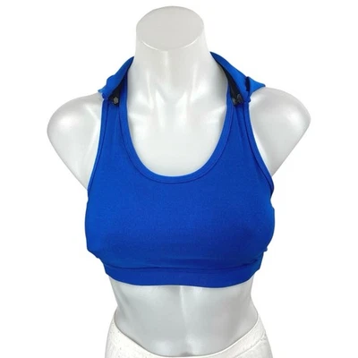 MPG Azul Negro Sin Mangas Tirantes Sudadera con Capucha Entrenamiento Atlético Top Corto Talla S Foto 1 de 4