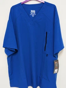 Men's Barco One Scrub Top #0115X, Sz. 2XL, Color~Royal Blue. 4 Pockets, NWT - Picture 1 of 8