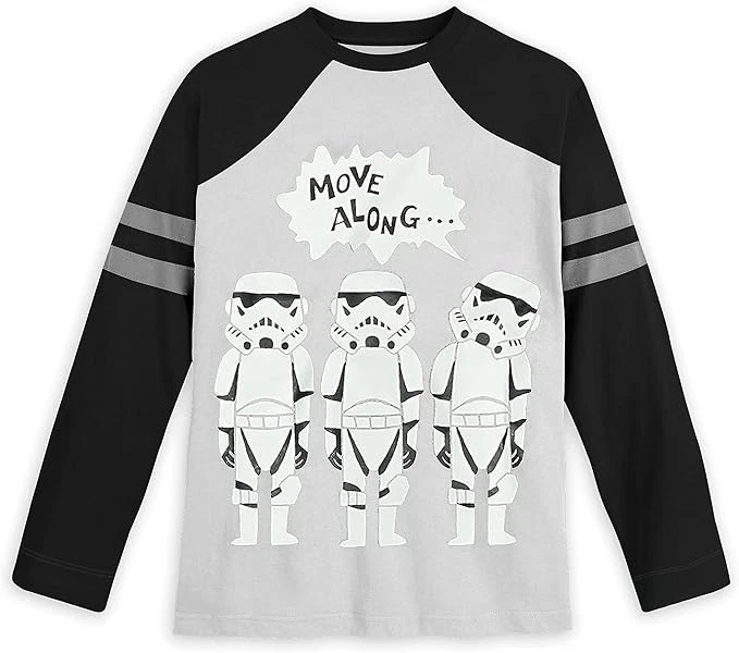 Disney Store STAR WARS Stormtroopers Long Sleeve Baseball T-Shirt for Boys - Image 1 of 1