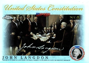 2006 Topps Chrome #SCC-JL John Langdon United States Constitution Refractors - Picture 1 of 2