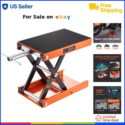 Pasador de seguridad de plataforma ancha de acero para elevación de motocicleta de 1100 libras para Street Cruiser Touring Foto 1 de 4