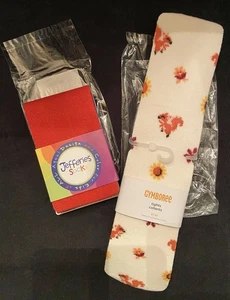 2 paia COLLANT BAMBINA 4T-Gymboree Off-White con scoiattoli e Jefferies rosso metallizzato - Foto 1 di 6