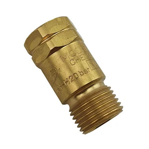 Left Hand Check Valve Adaptor 5/8" Hose End | 9/16" handle/torch end for LPG - Bild 1 von 7