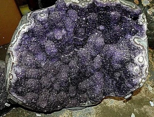   AMETHYST CRYSTAL CLUSTER GEODE  URUGUAY CATHEDRAL FULL OF STALACTITES STAND;  - Picture 1 of 7