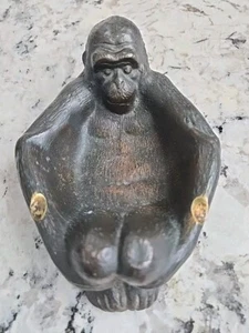 Cenicero mono bronce firmado vintage #227 - Imagen 1 de 8