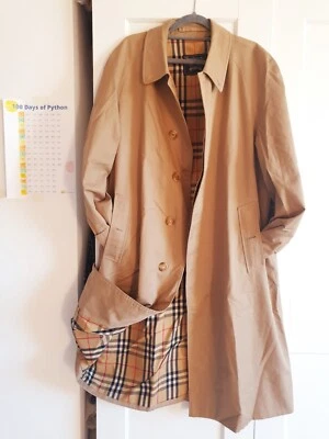 Burberry Women's Vintage Beige Single Breasted House Check Trench Coat UK 16/18 - Image 1 of 4