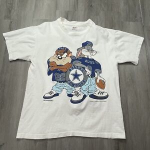 Vtg 1993 Dallas Cowboys Bugs Bunny Taz Looney Tunes T-Shirt Size Large L NFL