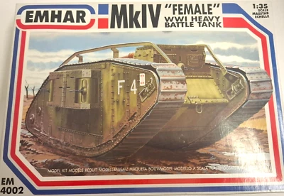 EMHAR  1:35  KIT CARRO ARMATO MKIV FEMALE WWI HEAVY BATTLE TANK   ART   EM4002 - Immagine 1 di 4
