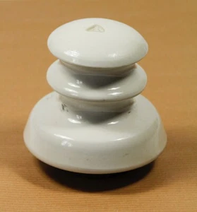 Isolator Porzellan antik, Industrie Loft shabby Vintage, upcycling, Keramik 10cm - Bild 1 von 2