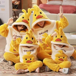 Family Pajamas Matching Character Warm Cartoon Thick Couples Cute Choose Gift - Picture 1 of 6
