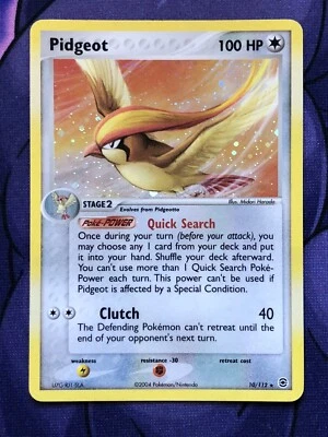 Pidgeot 10/112 - EX FireRed & LeafGreen - Holo Rare - Vintage 2004 Pokémon NM LP - Image 1 of 4