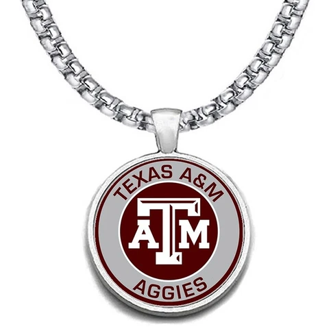 Large Texas A&M Aggies 24" Chain Stainless Steel Pendant Necklace FREE SHIP' D30 Cover