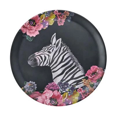 Bandeja redonda para servir KitchenCraft Mikasa Wild At Heart - Regalos para animales cebra Foto 1 de 3