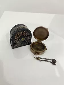 Regalo coppia avventura, bussola meridiana funzionante personalizzata, ottone inciso - Foto 1 di 5